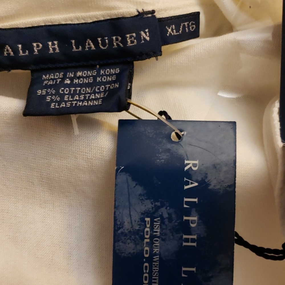 Ralph Lauren Cream Three Wear Style Blouse Size XL - Picture 7 of 8
